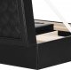 Springos Szkatułka na biżuterię ekoskóra 25 x 25 x 8,5 cm czarny organizer z przegródkami i lusterkiem UNIWERSALNY 14