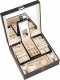 Springos Szkatułka na biżuterię ekoskóra 25 x 25 x 8,5 cm czarny organizer z przegródkami i lusterkiem UNIWERSALNY 4