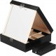 Springos Szkatułka na biżuterię ekoskóra 25 x 25 x 8,5 cm czarny organizer z przegródkami i lusterkiem UNIWERSALNY 7