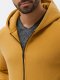 Ombre Bluza męska rozpinana hoodie z nadrukami - musztardowa V2 B1423 M 3