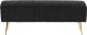Beliani Ławka do sypialni welurowa czarna PATERSON! 2
