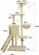Aucune JIPSY Beige Drapak dla kota - 79 x 34 x 138 cm - Bezowy 3