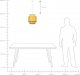 Lampa wisząca Beliani Lampa wisząca rattanowa naturalna z żółtym BOERI! 6
