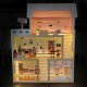 Upominkarnia Domek dla lalek drewniany Led  62x27x77 cm + 3 lalki + kotek i piesek 5