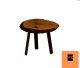 Wood & Resin Stolik z plastra drewna Żywica epoksydowa 42 cm x 61 cm x 6 cm Nogi 40 cm | Szlifowany, Lakierowany spód (matowy) PDOS_111255_Z02 2