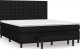 vidaXL vidaXL Łóżko kontynentalne z materacem, czarne, tkanina 180x200 cm 2
