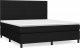vidaXL vidaXL Łóżko kontynentalne z materacem, czarne, tkanina 180x200 cm 2