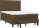 vidaXL vidaXL Łóżko kontynentalne z materacem, brązowe, tkanina, 140x200 cm 3