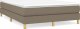 vidaXL Łóżko kontynentalne z materacem, taupe, tkanina, 140x200 cm 2