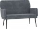 vidaXL vidaXL Ławka, ciemnoszara, 108x79x79 cm, tapicerowana aksamitem 1