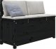 vidaXL vidaXL Ławka, czarna, 110x41x76,5 cm, lite drewno sosnowe 3