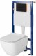 Zestaw podtynkowy Cersanit SET B639 TECH LINE OPTI, miska zawieszana VIRGO CleanOn, deska duroplastowa, przycisk OPTI B1 czarny matowy (S701-658) 1