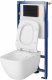 Zestaw podtynkowy Cersanit SET B639 TECH LINE OPTI, miska zawieszana VIRGO CleanOn, deska duroplastowa, przycisk OPTI B1 czarny matowy (S701-658) 1
