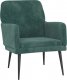 vidaXL vidaXL Fotel, ciemnozielony, 62x79x79 cm, obity aksamitem 1