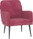 vidaXL vidaXL Fotel, winna czerwień, 62x79x79 cm, obity aksamitem 2