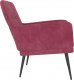 vidaXL vidaXL Fotel, winna czerwień, 62x79x79 cm, obity aksamitem 4