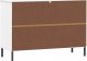 vidaXL Komoda OSLO, metalowe nóżki, biała, 113x40x77 cm, lite drewno 6