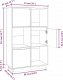 vidaXL Wysoka szafka, szara, 74x35x117 cm, lite drewno sosnowe 9