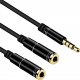 Kabel Mozos Jack 3.5mm - Jack 3.5mm x2 Brak danych czarny (TSX-1005) 5