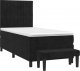 vidaXL vidaXL Łóżko kontynentalne z materacem, czarne, aksamit 100x200 cm 3