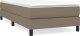 vidaXL vidaXL Łóżko kontynentalne z materacem, taupe, tkanina, 90x200 cm 2