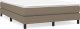vidaXL vidaXL Łóżko kontynentalne z materacem, taupe, tkanina, 140x190 cm 2
