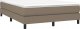 vidaXL vidaXL Łóżko kontynentalne z materacem, taupe, tkanina, 140x190 cm 3