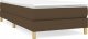 vidaXL vidaXL Łóżko kontynentalne z materacem, brązowe, tkanina, 90x190 cm 2