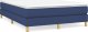 vidaXL vidaXL Łóżko kontynentalne z materacem, niebieskie, tkanina 140x190 cm 2