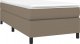 vidaXL vidaXL Łóżko kontynentalne z materacem, taupe, tkanina, 90x190 cm 3