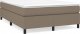 vidaXL Łóżko kontynentalne z materacem, taupe, tkanina, 140x190 cm 2