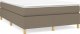 vidaXL vidaXL Łóżko kontynentalne z materacem, taupe, tkanina, 140x190 cm 2