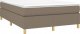 vidaXL vidaXL Łóżko kontynentalne z materacem, taupe, tkanina, 140x190 cm 3