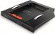 Kieszeń Axagon Ramka na 2,5" SSD-HDD do gniazda DVD, RSS-CD12, 12.7mm LED aluminium 1