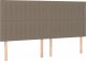 vidaXL vidaXL Łóżko kontynentalne z materacem, taupe, tkanina, 160x200 cm 5