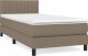 vidaXL vidaXL Łóżko kontynentalne z materacem, taupe, tkanina, 90x200 cm 2