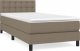 vidaXL vidaXL Łóżko kontynentalne z materacem, taupe, tkanina, 90x190 cm 2