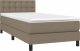 vidaXL vidaXL Łóżko kontynentalne z materacem, taupe, tkanina, 90x190 cm 3