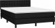 vidaXL vidaXL Łóżko kontynentalne z materacem, czarne, tkanina, 140x190 cm 3