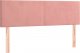 vidaXL vidaXL Łóżko kontynentalne z materacem i LED, różowy aksamit 140x190cm 7