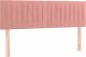 vidaXL vidaXL Łóżko kontynentalne z materacem i LED, różowy aksamit 140x200cm 7