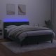 vidaXL vidaXL Łóżko kontynentalne z materacem i LED zielony aksamit 140x190cm 4