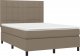 vidaXL vidaXL Łóżko kontynentalne z materacem, taupe, 140x200 cm, tkanina 3