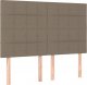 vidaXL vidaXL Łóżko kontynentalne z materacem, taupe, 140x200 cm, tkanina 7
