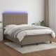 vidaXL vidaXL Łóżko kontynentalne z materacem, taupe, 140x190 cm, tkanina 1