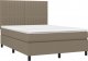 vidaXL vidaXL Łóżko kontynentalne z materacem, taupe, 140x190 cm, tkanina 3