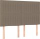 vidaXL vidaXL Łóżko kontynentalne z materacem, taupe, 140x190 cm, tkanina 7