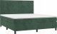 vidaXL vidaXL Łóżko kontynentalne z materacem i LED zielony aksamit 160x200cm 3