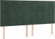 vidaXL vidaXL Łóżko kontynentalne z materacem i LED zielony aksamit 180x200cm 7
