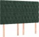 vidaXL vidaXL Łóżko kontynentalne z materacem i LED zielony aksamit 180x200cm 7